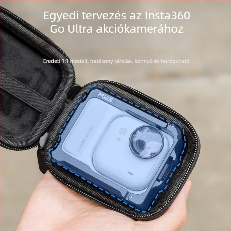 Insta360 GO Ultra védő tárolótok (EVA+vászon); tartalmaz tárolótokot és ziplock zacskót, logónyomtatási lehetőség