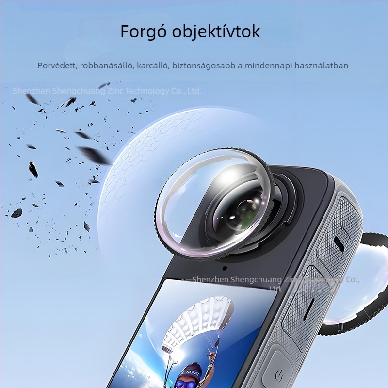 Insta360X4 optikai üvegvédő fedél – Modell 2444-i, üveg/PC opcionális