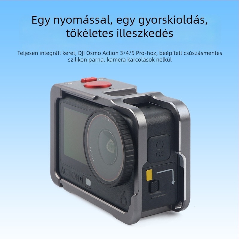 DJI Action6 mágneses alumínium keret gyorskioldóval, könnyű kialakítás és leesés elleni védelem