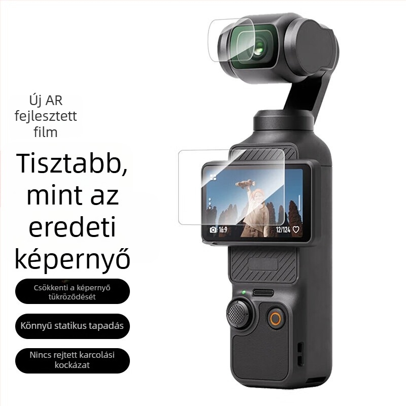 DJI Osmo Pocket 3 lencsevédő fólia elektroplazált anti-reflex bevonattal, karcolásálló és ujjlenyomat-mentes