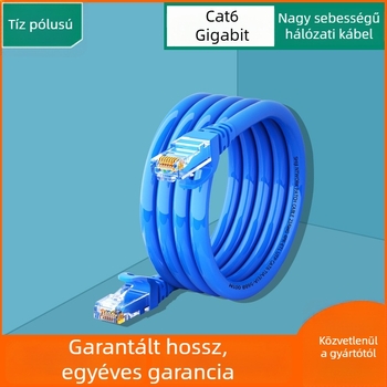 Cat6 Ethernet kábel, 1 m, RJ-45, Gigabit, beltéri használatra, routerhez