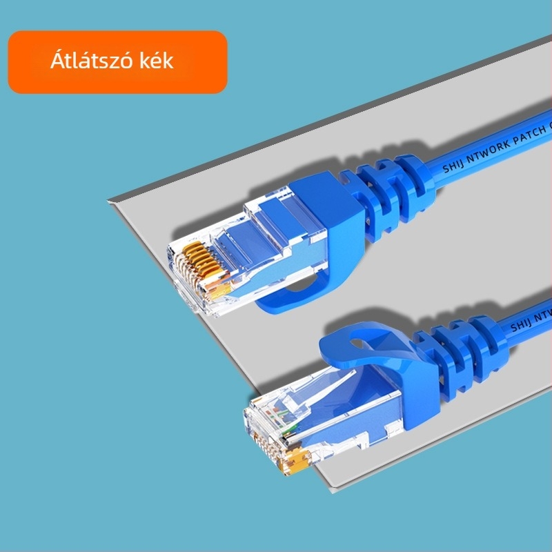 Cat6 Ethernet kábel, 1 m, RJ-45, Gigabit, beltéri használatra, routerhez