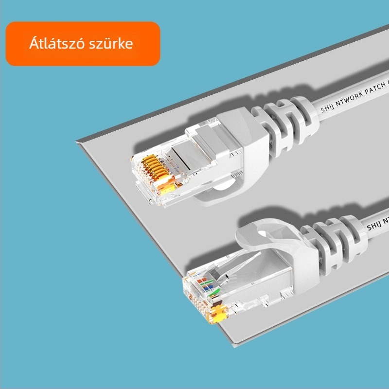 Cat6 Ethernet kábel, 1 m, RJ-45, Gigabit, beltéri használatra, routerhez