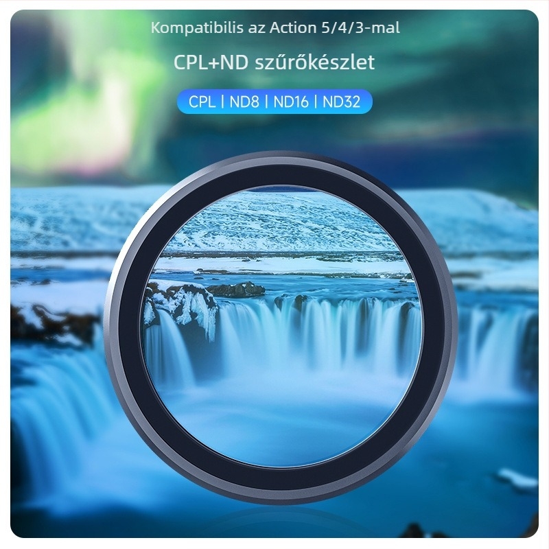 TELESIN CPL+ND8/16/32 Schott szűrő készlet DJI Osmo Action 3/4/5 – alumíniumötvözet + optikai üveg