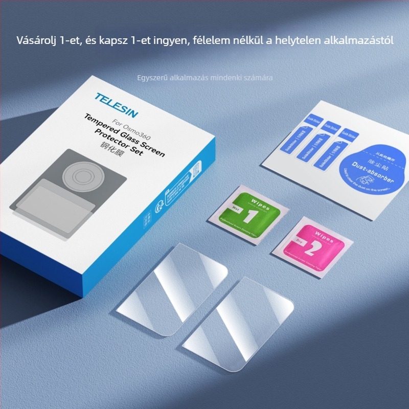 Telesin Osmo360 edzett képernyővédő fólia 51x32 mm