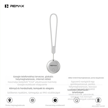 Remax F10 valós idejű helymeghatározó iOS-hoz, 230 mAh, 6,3 g