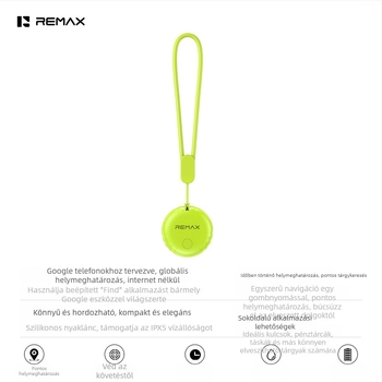 Remax F10 valós idejű helymeghatározó iOS-hoz, 230 mAh, 6,3 g