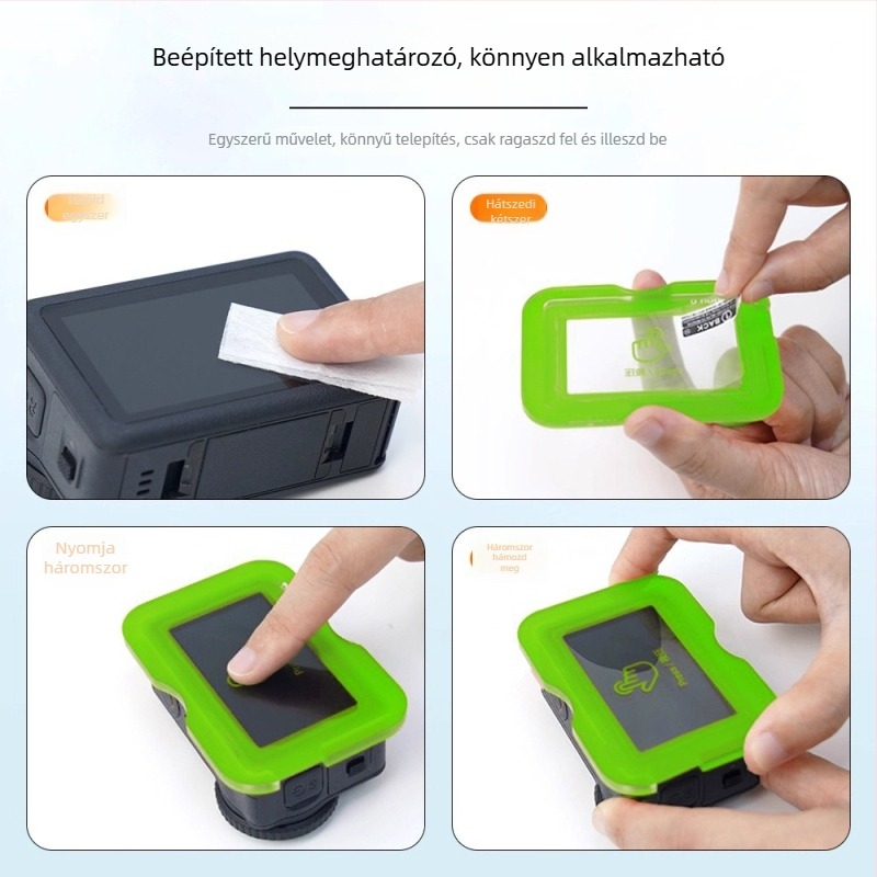 DJI Action 6 objektív és képernyő védő készlet – Modell: Positioning tempered film, Anyag: Tempered film