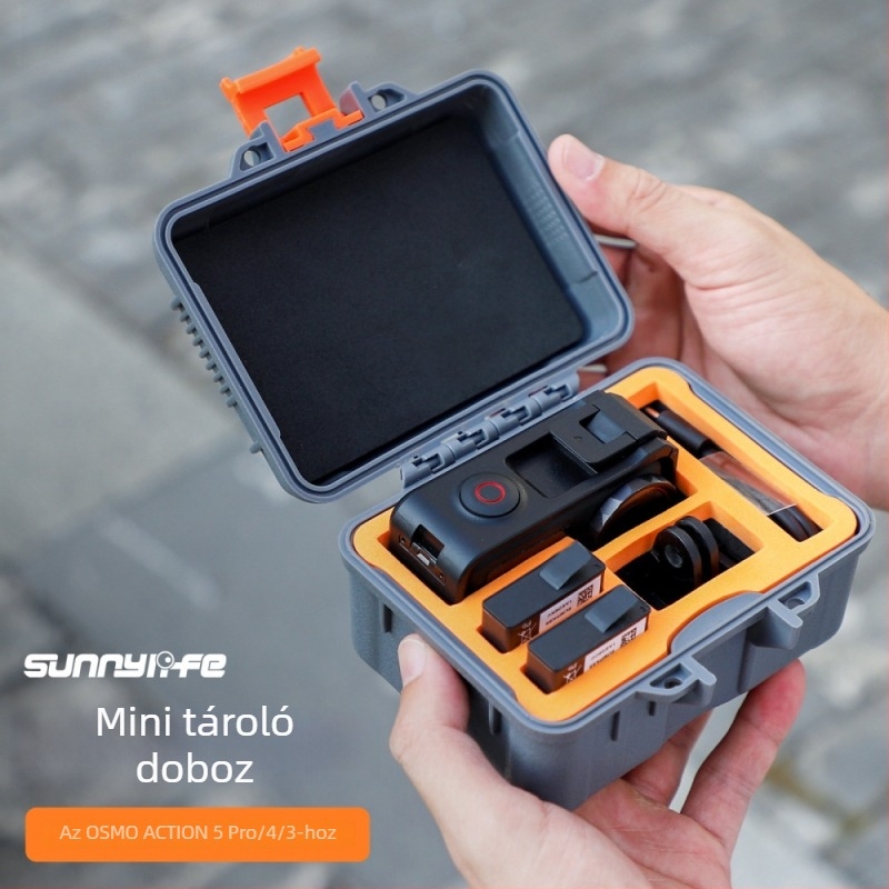 Sunnylife OSMO ACTION 5 Pro/4/3 Mini Tároló Doboz, Vízálló Védőtok, Kompozit Anyag, Modell AQX-18