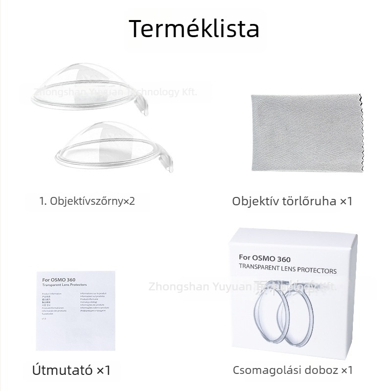 DJI Osmo360 lencsevédő sapka — magas átláthatóságú védőfedél esés- és karcosálló (Kompatibilis Osmo360-hoz; Modell: Osmo360; Testreszabott minták)