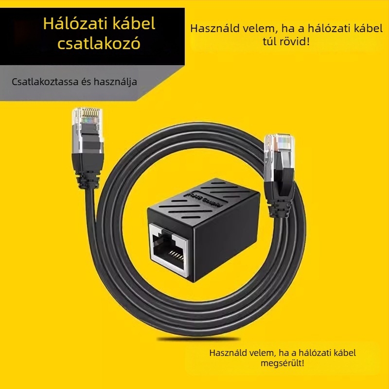 Cat6 Gigabites Ethernet hálózati kábel csatlakozó – egyenes RJ45 dugó Set-Top Box, router és megfigyelő rendszerhez