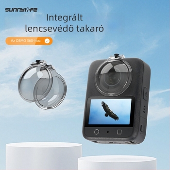 DJI Osmo 360 objektívvédő – Integrált objektívfedél, Karcolásálló, Anyag: Műanyag + Szilikon, Modell Os-g041