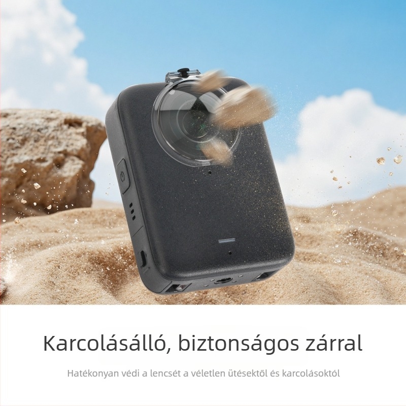 DJI Osmo 360 objektívvédő – Integrált objektívfedél, Karcolásálló, Anyag: Műanyag + Szilikon, Modell Os-g041
