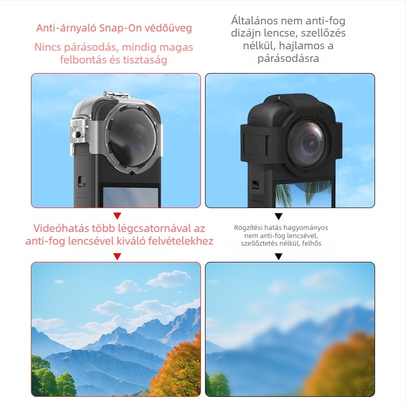 Insta360 X4 objektív sapka és védőfedél – PC, 20 g, tartalmaz 1 sapkát