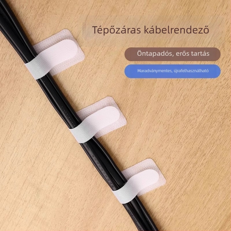 Asztali kábelrendező Velcro öntapadós – kábelek menedzsmentje és útvonalvezetés