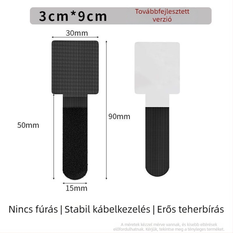 Asztali kábelrendező Velcro öntapadós – kábelek menedzsmentje és útvonalvezetés