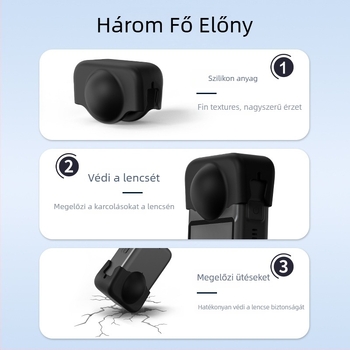 Szilikon objektívvédő DJI Osmo 360-hoz – porálló panorámás akciókamera védőfedél (30,2 g)