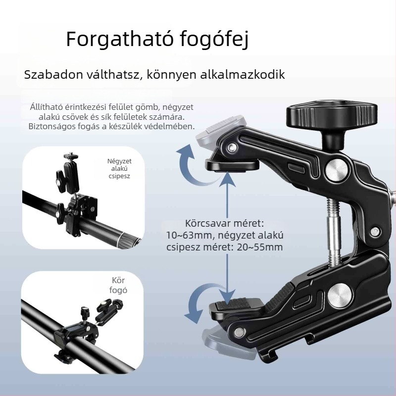 Cm-17b erős alumínium ötvözet klipsz univerzális kameratámaszhoz; logónyomtatás elérhető