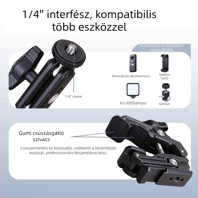 Cm-17b erős alumínium ötvözet klipsz univerzális kameratámaszhoz; logónyomtatás elérhető