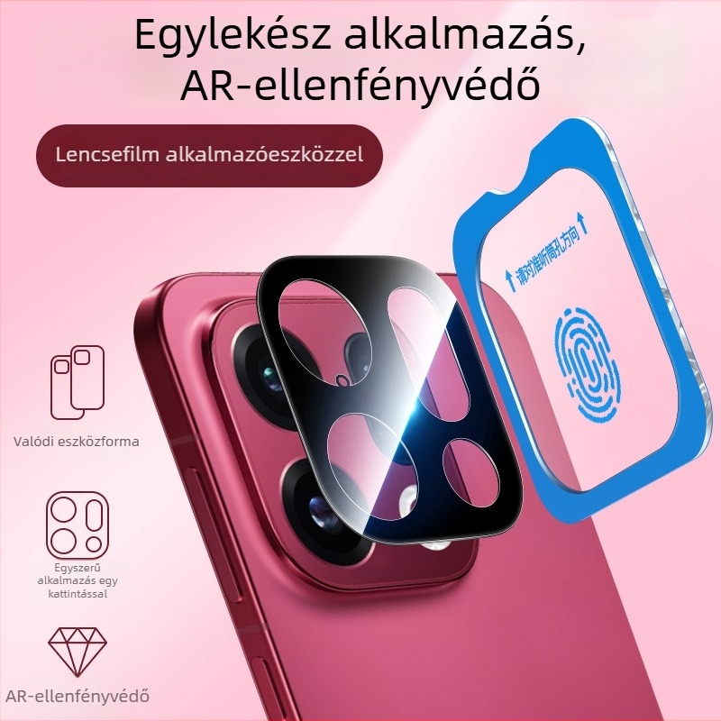 OPPO Find X9 / Find X9 Pro kamera objektívvédő fólia – teljes lefedettség, Asahi üveg, lézeres gravírozás, Double Gull