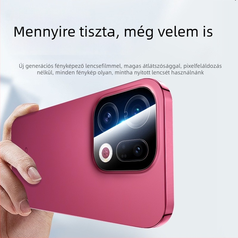 OPPO Find X9 / Find X9 Pro kamera objektívvédő fólia – teljes lefedettség, Asahi üveg, lézeres gravírozás, Double Gull