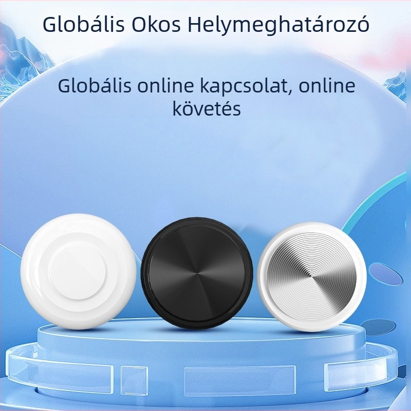 Globális okos nyomkövető tárgyakhoz és háziállatokhoz — GPS nyomkövetés, Bluetooth, 220 mA akkumulátor, ABS ház, iOS-kompatibilis