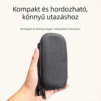 Insta360 360X4 védőtok EVA anyagból, szerelhető csattal és nyomtatott logóval (kültéri/beltéri használat)