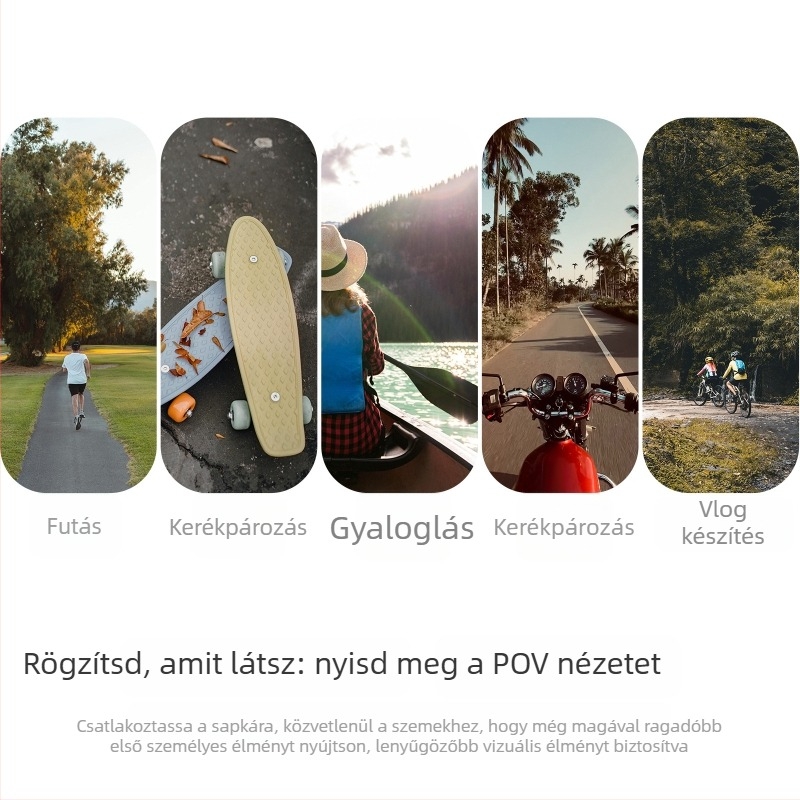 SUNNYLIFE Sapkára illeszthető klipsz Insta360 GO 3S/GO 3-hoz — fejre szerelhető tartó első személyes felvételekhez, modell G3S-J867, anyag műanyag
