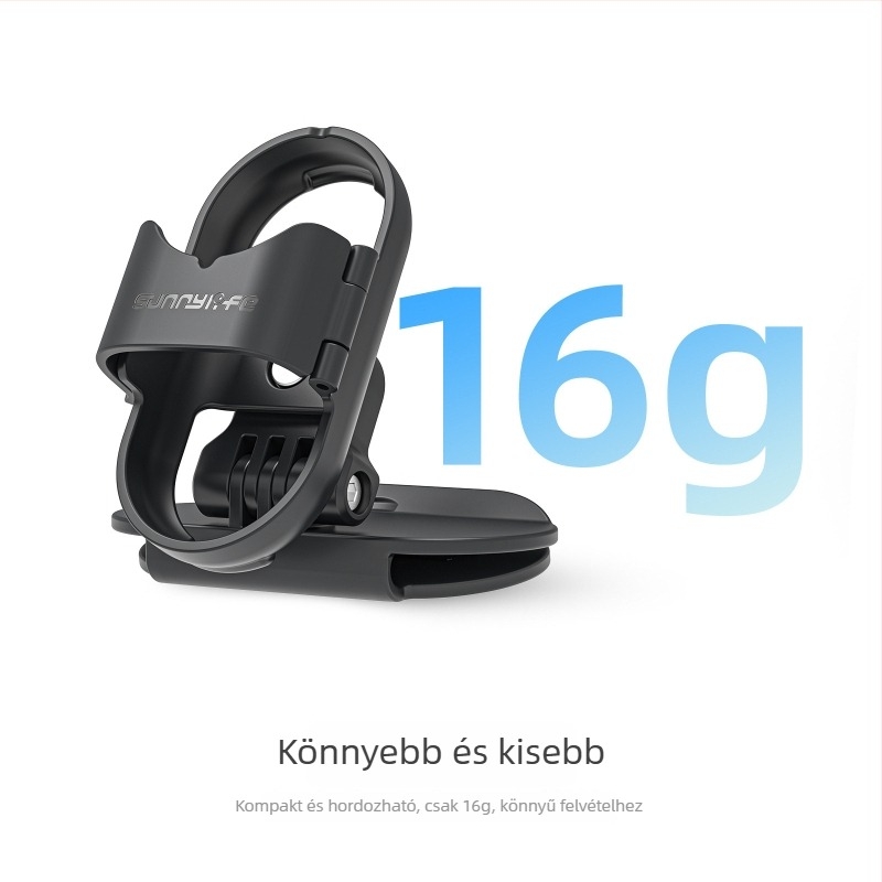 SUNNYLIFE Sapkára illeszthető klipsz Insta360 GO 3S/GO 3-hoz — fejre szerelhető tartó első személyes felvételekhez, modell G3S-J867, anyag műanyag