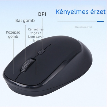 Vezeték nélküli egér 2.4G, 4 gomb, Plug-and-play, ergonomikus kialakítás, testreszabható logó