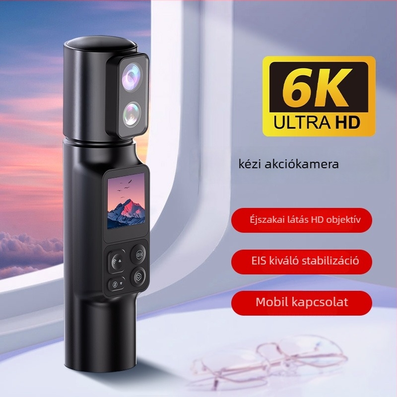 M103 Kézbe fogható akciókamera – 50 MP szenzor, 2 hüvelykes LCD, TF kártya tárhely, ABS test, 7 órás akkumulátor-üzemidő