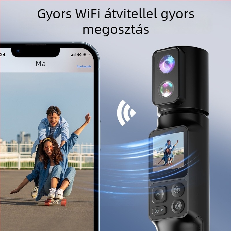 M103 Kézbe fogható akciókamera – 50 MP szenzor, 2 hüvelykes LCD, TF kártya tárhely, ABS test, 7 órás akkumulátor-üzemidő