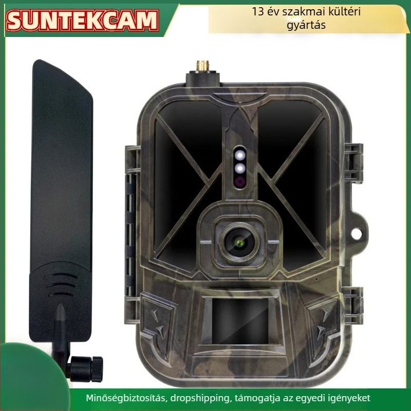 Kültéri vadkamera 4K, 4G, Li-ion cserélhető akkumulátor, felhőalapú tárhely élő közvetítéssel, 120 MP