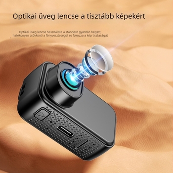 Compass M6 sport akciókamera mellkasra szerelhető stabilizálással, ABS ház, TF-kártya, közvetlen tápegység