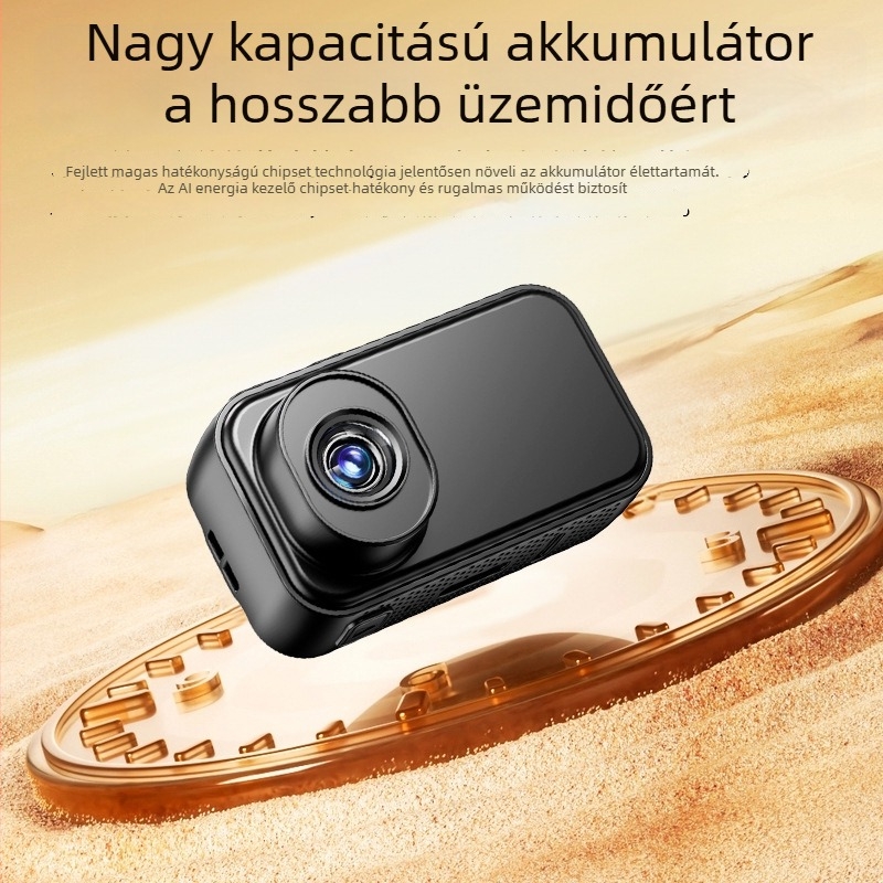 Compass M6 sport akciókamera mellkasra szerelhető stabilizálással, ABS ház, TF-kártya, közvetlen tápegység