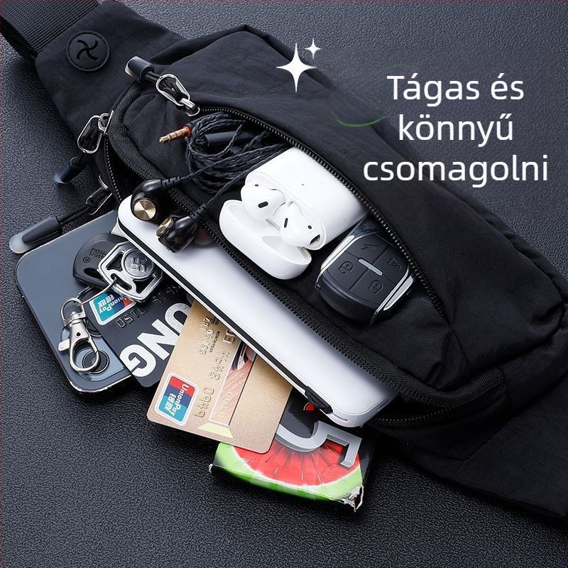 Férfi deréktáji crossbody táska - Oxford szövet, szabadidős utazás