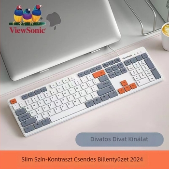 ViewSonic USB billentyűzet, vízálló, ergonómikus, 1800dpi, kiadva 2020-ban