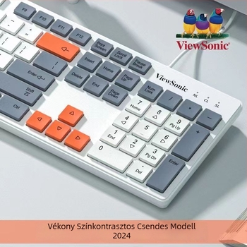 ViewSonic USB billentyűzet, vízálló, ergonómikus, 1800dpi, kiadva 2020-ban