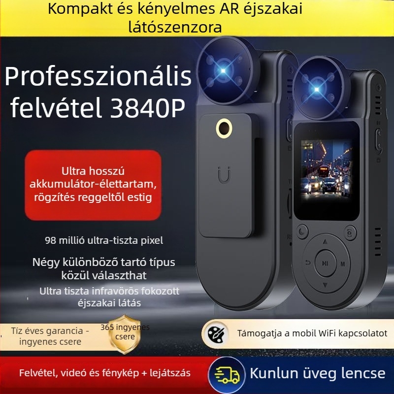 L20 Hátlapon rögzíthető kerékpáros kamera, 4K, 1.5 hüvelykes IPS kijelző, TF memóriakártya, ABS ház, 8 órás üzemidő