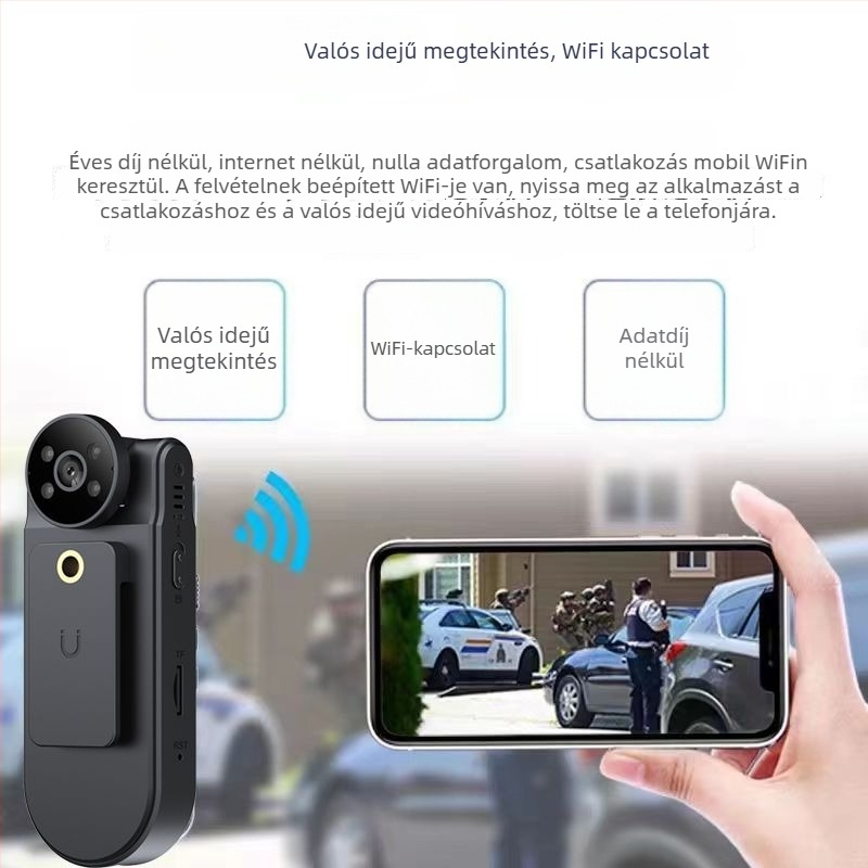 L20 Hátlapon rögzíthető kerékpáros kamera, 4K, 1.5 hüvelykes IPS kijelző, TF memóriakártya, ABS ház, 8 órás üzemidő