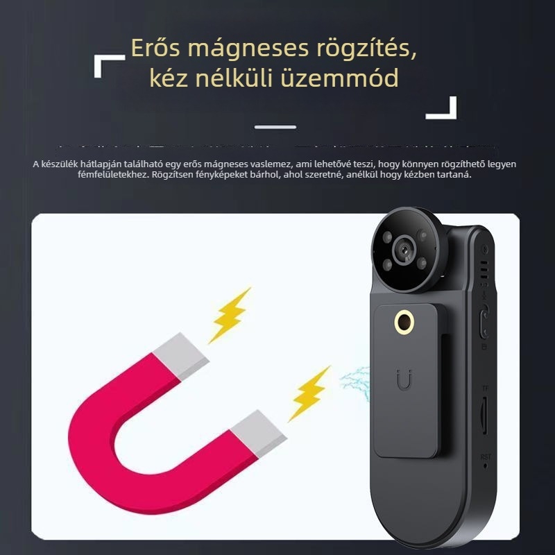 L20 Hátlapon rögzíthető kerékpáros kamera, 4K, 1.5 hüvelykes IPS kijelző, TF memóriakártya, ABS ház, 8 órás üzemidő