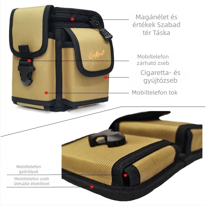 Sport derék táska — uniszex; kültéri sportokhoz; Oxford vászon; zárás: cipzár