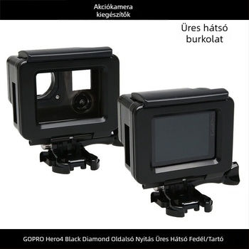 GoPro védő hátsó burkolat 3+/4-hez, PC anyag, modell Black King Kong, oldalról nyíló búvár burkolat