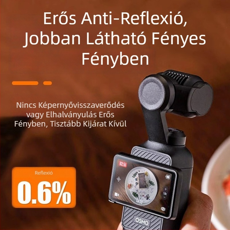 Sincerity márkájú DJI Pocket 3 AR – anti-reflektív védőfilm, nagy felbontású védőfilm a kijelzőre és a lencsébe, Dongguan eredet, felületkezelés