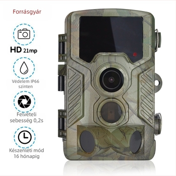 Vadászati kamera 1080p, 2,4 hüvelykes LCD kijelző, infravörös éjjellátás, mozgásérzékelés, 18 hónapos akkumulátor-üzemidő