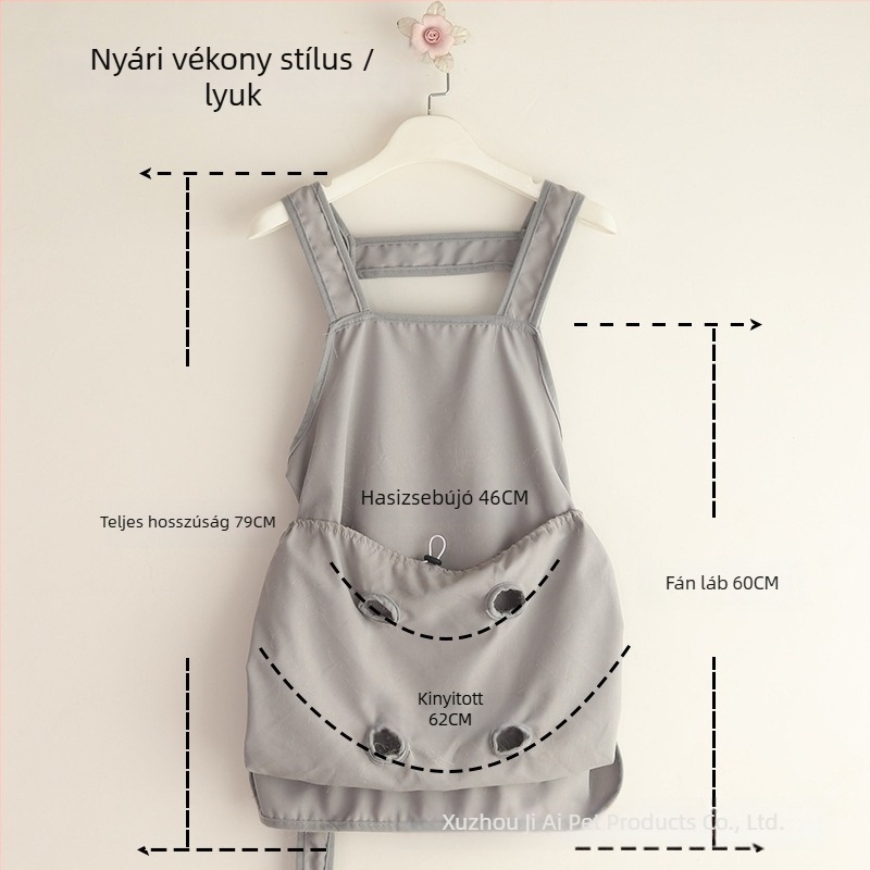 Macskaápolási kötény – puha, lélegző, négy évszakos, szőrszálak tapadását gátló, macskák kezelésére, kisállatboltok számára