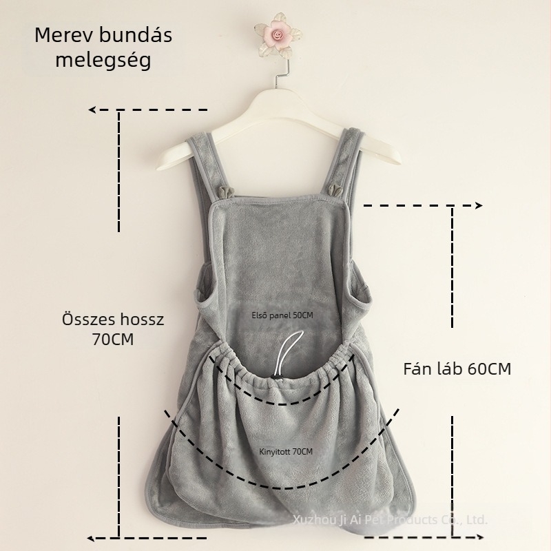 Macskaápolási kötény – puha, lélegző, négy évszakos, szőrszálak tapadását gátló, macskák kezelésére, kisállatboltok számára