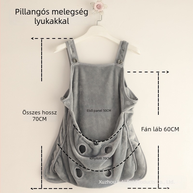 Macskaápolási kötény – puha, lélegző, négy évszakos, szőrszálak tapadását gátló, macskák kezelésére, kisállatboltok számára