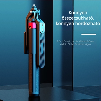 Négy lábú Bluetooth-szelfi pálca mobiltelefonokhoz, távirányítóval, élő közvetítéshez, univerzális kompatibilitás, rezgéscsillapítás, ötvözetes felépítés