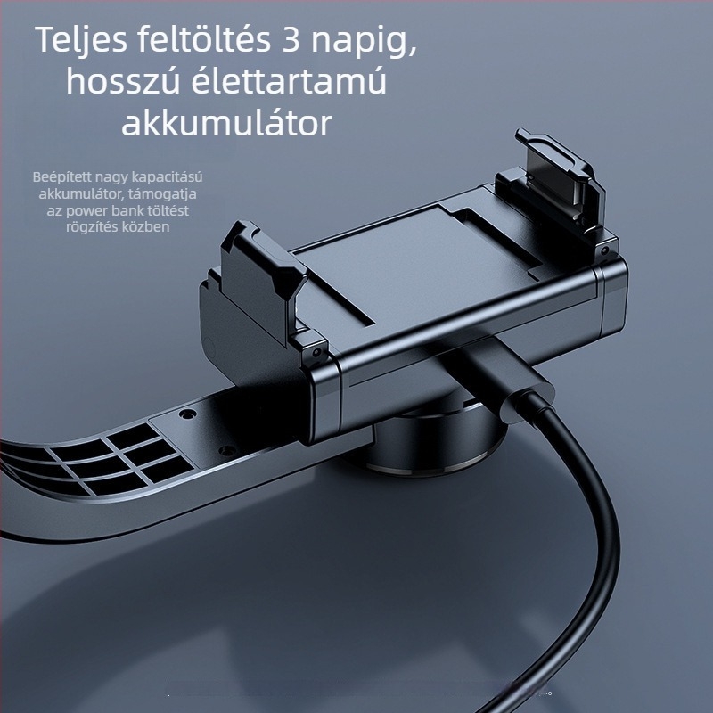 R15 kézben tartható mobiltelefonos gimbal stabilizátor, rezgéscsillapító funkcióval, távirányítóval, Bluetooth, ötvözet test, univerzális kompatibilitás
